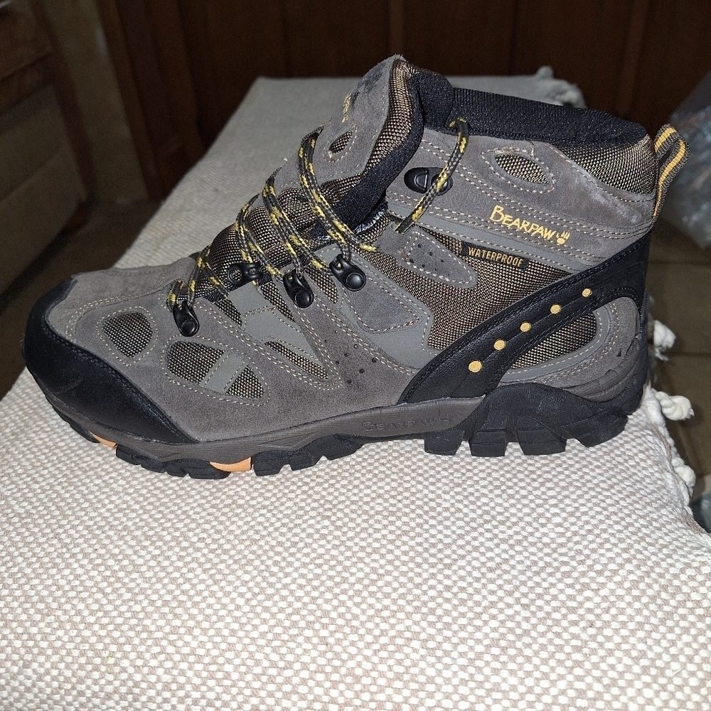 A pair of BearPaw grey hiking boots in a men's size 13. They're new without box. - Picture 3 of 12